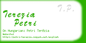 terezia petri business card