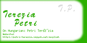 terezia petri business card